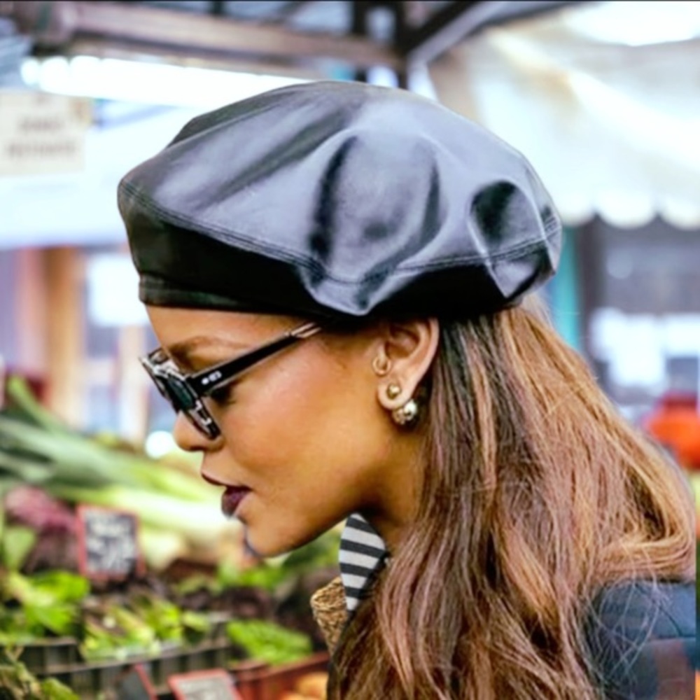 Eric Javits Leather Beret